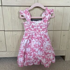 Beautiful Janie and Jack Dress in white and pink, size 3. Like new condition.